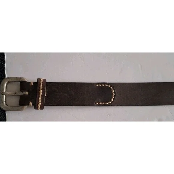 GAP Genuine Leather Belt Size 26 Brown Women's Made In USA Equestrian - Picture 9 of 9